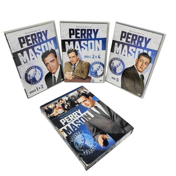 Perry Mason DVD Season One Volume One Box Set 5 Discs 19 Episodes COVER BOX SPOT - Picture 1 of 11